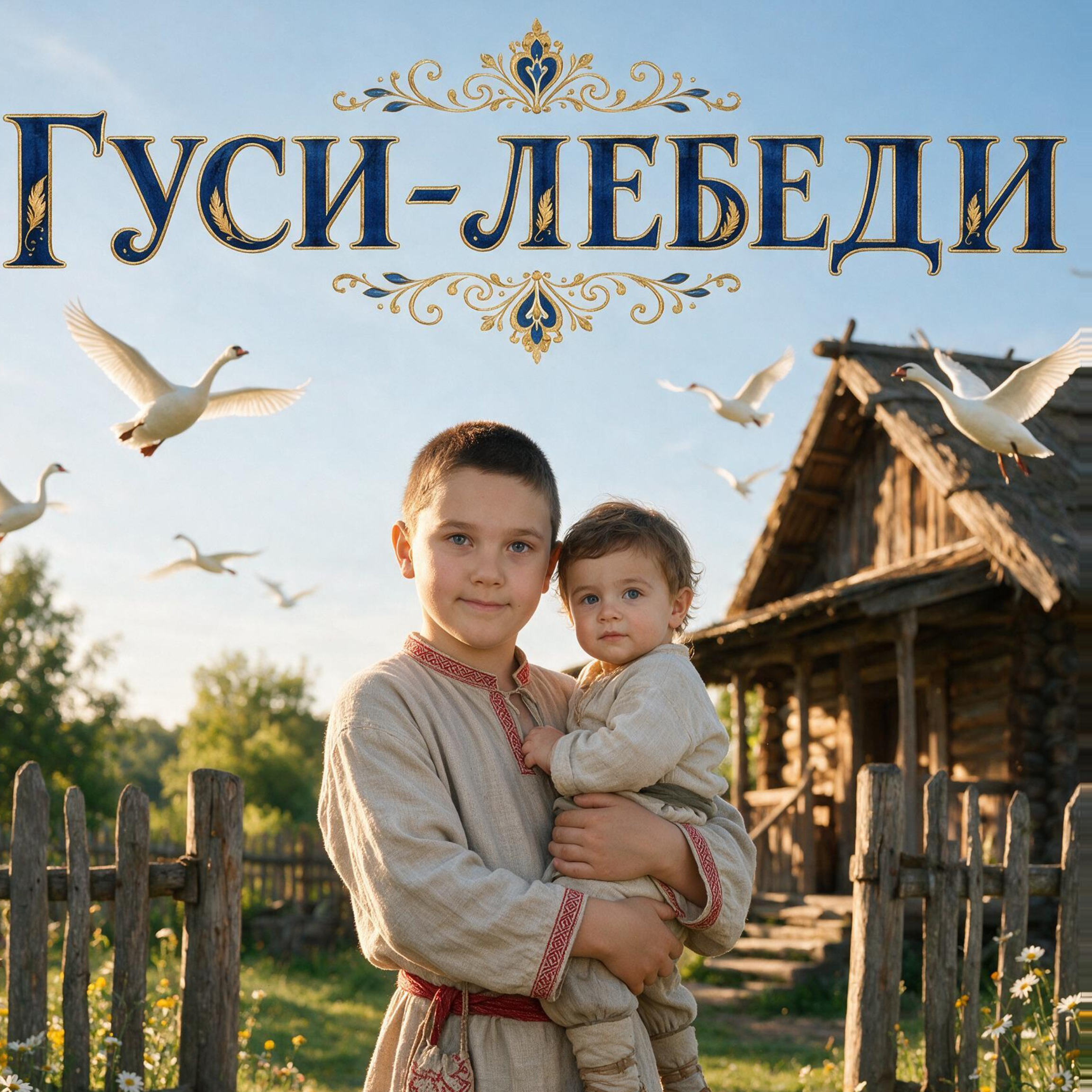 Обложка сказки «Гуси-лебеди»