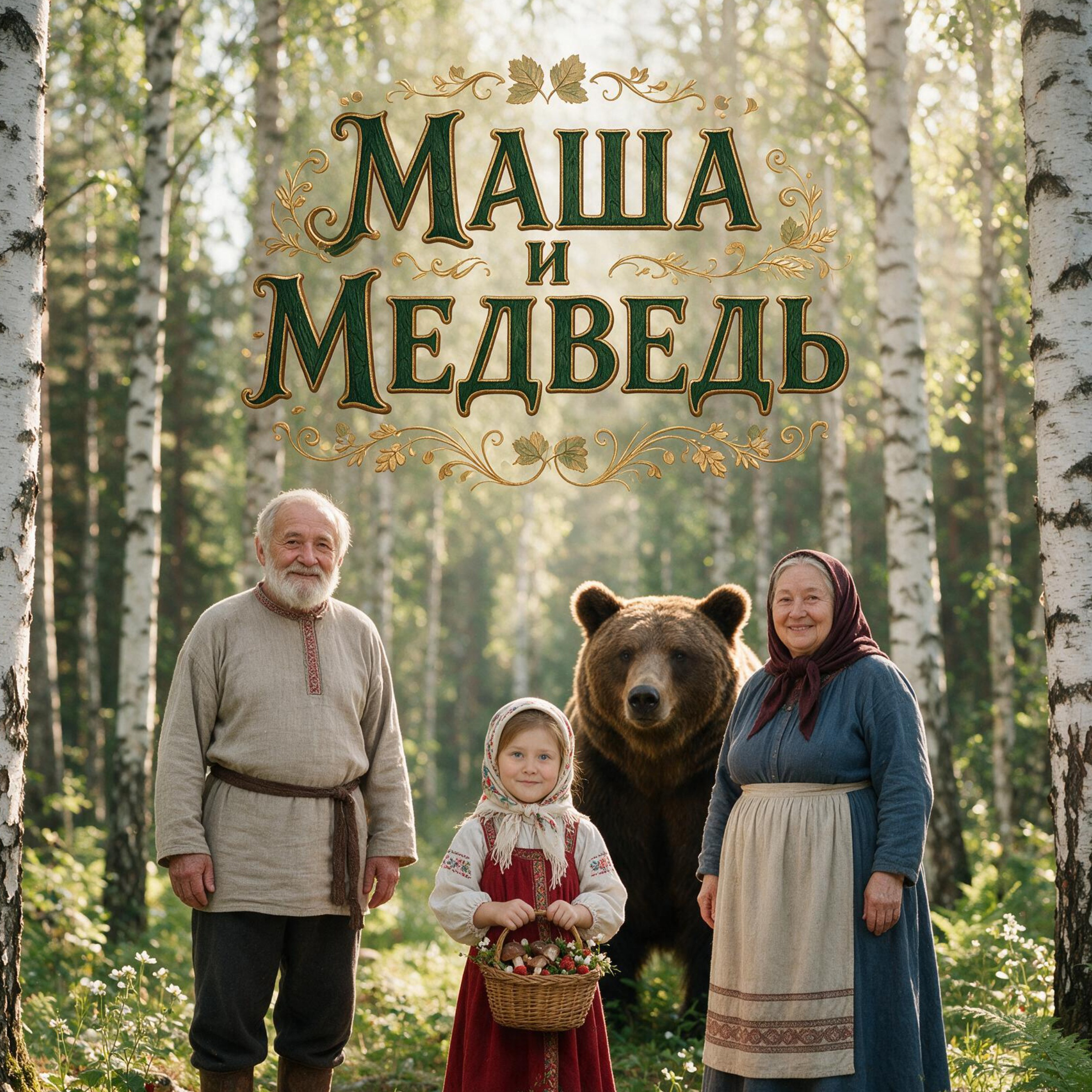 Обложка сказки «Маша и медведь»
